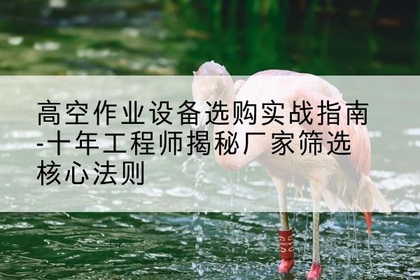 商洛剪叉式升降机厂家-高空作业设备选购实战指南-十年工程师揭秘厂家筛选核心法则