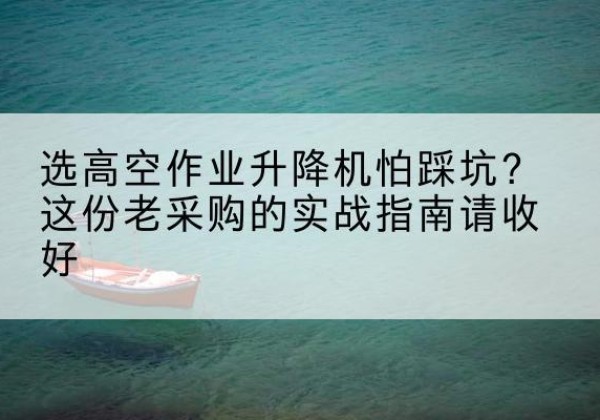 商洛高空作业升降机厂家推荐-选高空作业升降机怕踩坑？这份老采购的实战指南请收好